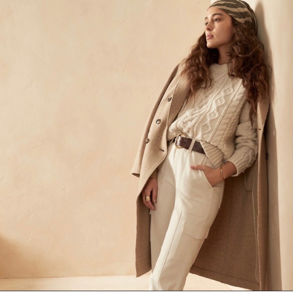 Banana Republic Mock Neck Cable sweater